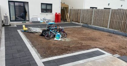 Patio Cork Back Garden and Fencing